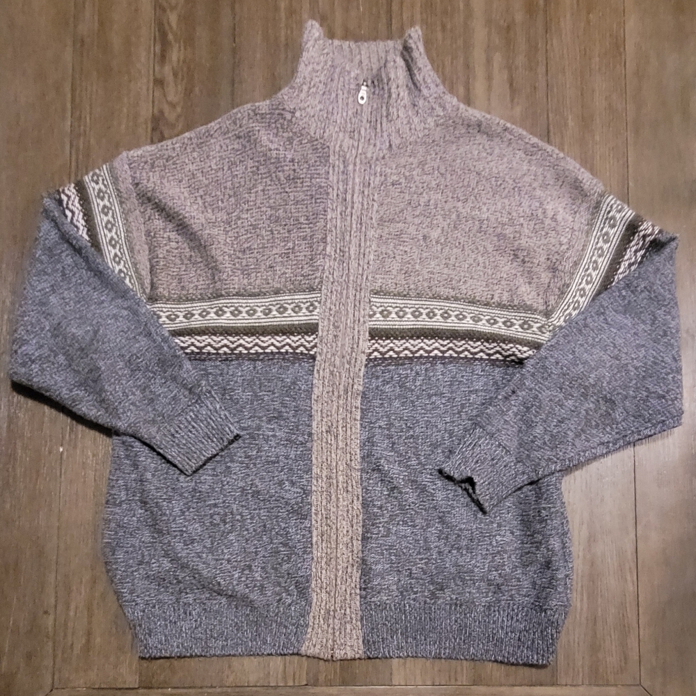 Taylor & Henry Full Zip Sweater Cardigan Men's Size XXL Nordic Style